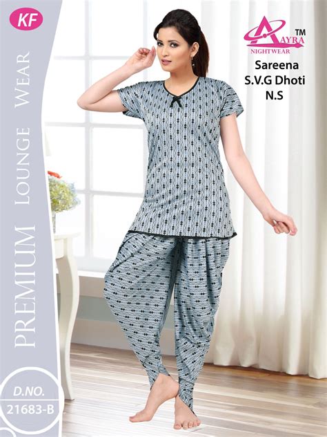 Design-4 Aayra Sarina Dhoti Night Suits – Kavya Style Plus