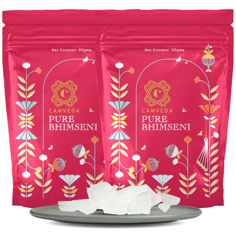 Camveda Pure Bhimseni Camphor/Kapoor Pouch | 100g (50GMx2)