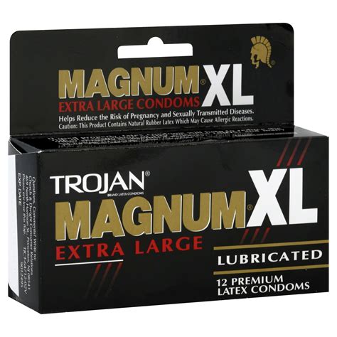 Trojan Brand Trojan Magnum XL Latex Condoms, Premium, Lubricated, Extra ...