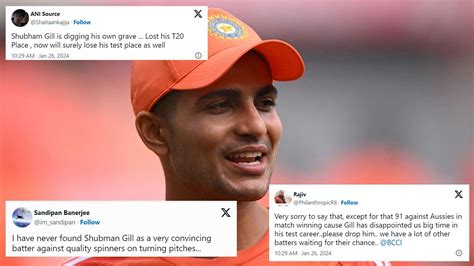 "Digging his own grave" - Fans fume at Shubman Gill after yet another ...