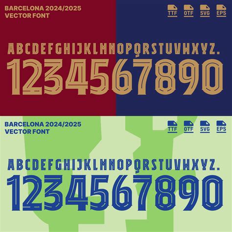 Barcelona 2024/25 - FONT SPORT | Download Fonts for Football Jersey Top League Teams