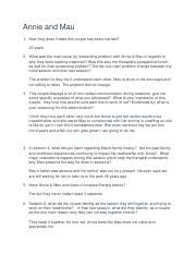 Navigating Love and Communication Challenges: Annie & Mau's | Course Hero