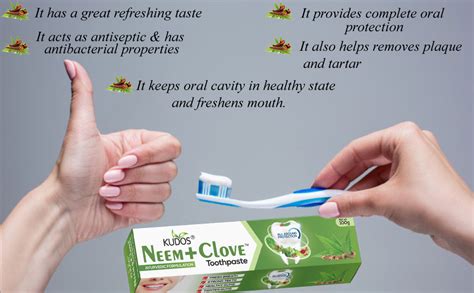 Buy KUDOS AYURVEDA Neem Clove Toothpaste. Prevents cavities,Bad Breath ...