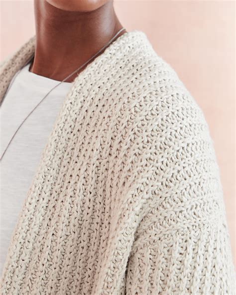 EILEEN FISHER Peruvian-Organic-Cotton Crimp Cardigan | Garnet Hill