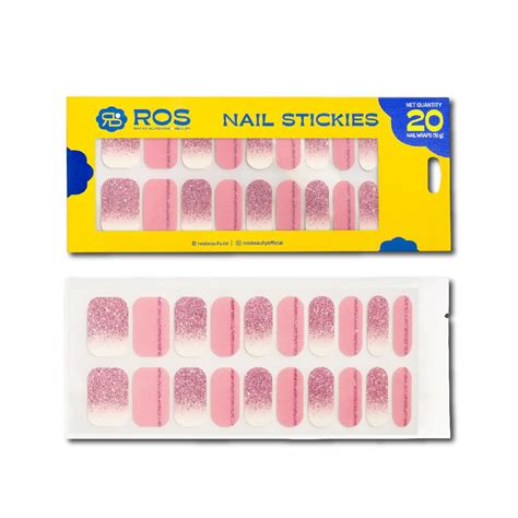 Buy ROS Beauty Nail Stickies | 20 Count | Easy-to-Apply Vibrant Nail ...