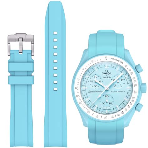 Buy StanchevStrap for MoonSwatch Watch,Curved Rubber Replacement Band ...