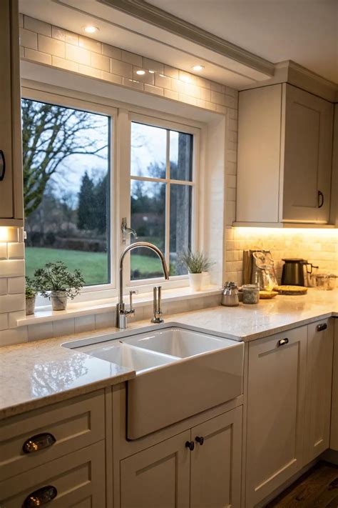 15+ Bright Ideas for Lighting Over Kitchen Sink Windows | Kitchen sink ...