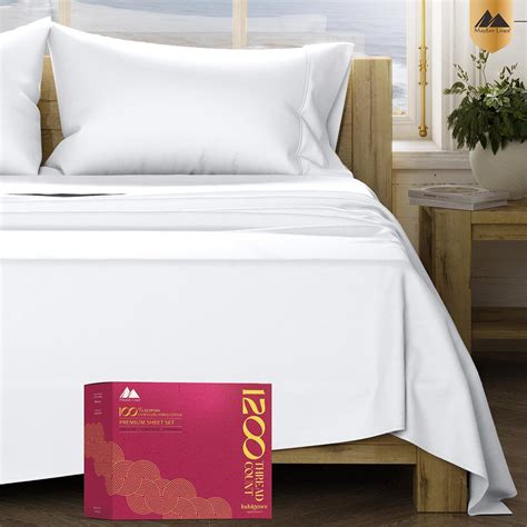 Amazon.com: Mayfair Linen 100% Egyptian Cotton Queen Sheet Set - Luxury ...
