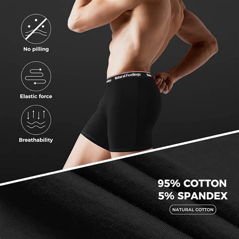 Buy Natural Feelings Boxer Briefs Mens Underwear Men Pack Soft Cotton ...