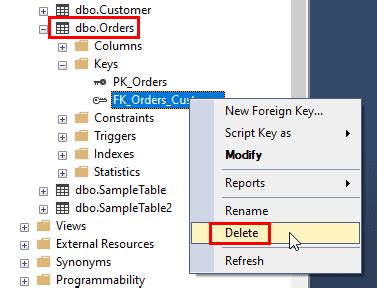 Image result for Add Foreign Key SQL Server Management Studio