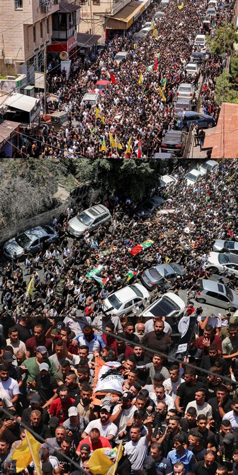 Funeral of the resistance fighter killed defending Jenin. The oldest of ...