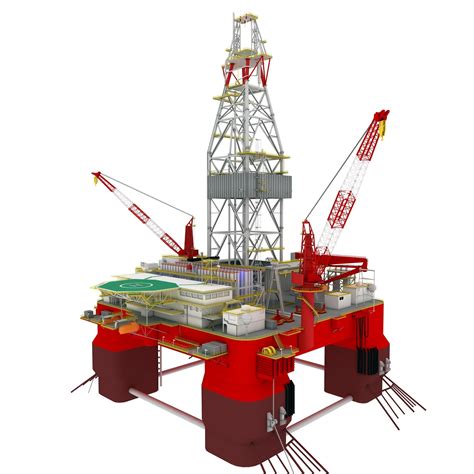 Offshore Oil Rig Platform Valor 3D Model