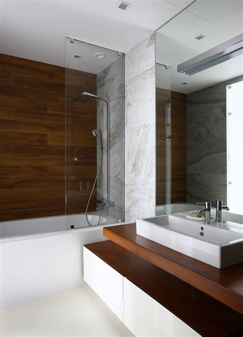 Wood Tile Bathroom