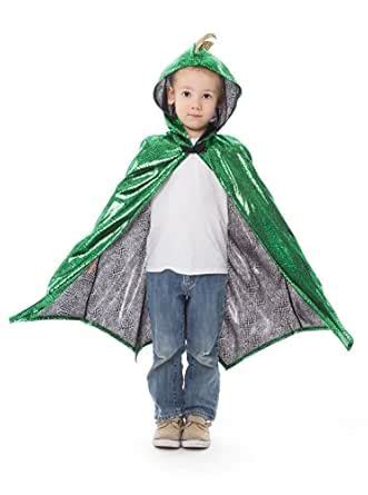 Buy Little Adventures Deluxe Childrens Dragon Cloaks/Cape - Green ...