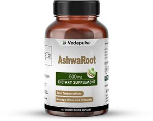 Vedapulse Ashwa Root 500 mg Capsule for Manage Stress & Immunity ...