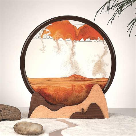 Amazon.de: Heimthal Moving Sand Art Picture Wooden Sand Art for Desk ...