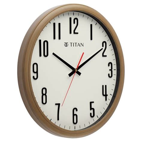 Buy Online Brown Wooden Texture Oval Clock with White Dial and Silent ...