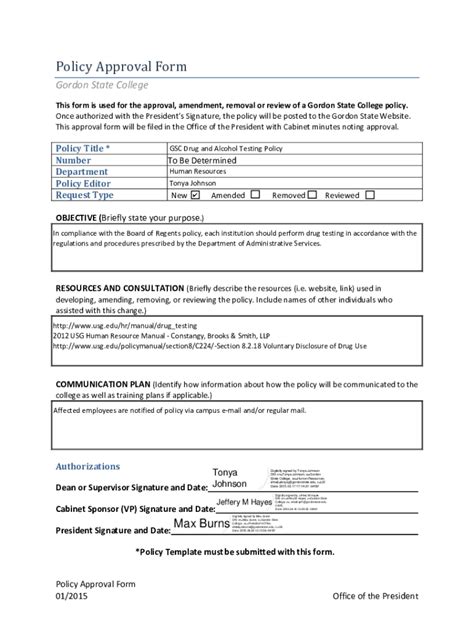 Fillable Online Drug and Alcohol Testing Policy Fax Email Print - pdfFiller