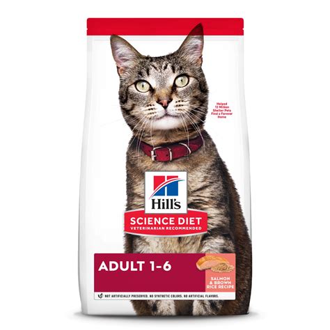 Hill's Science Diet Adult Salmon & Brown Rice Recipe Dry Cat Food, 15 ...
