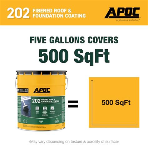 APOC 202 4.75-gallon Fibered Waterproof Roof Sealant in the Roof ...
