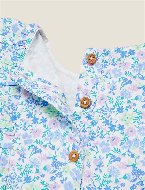 Buy Pure Cotton Floral Print Dress (0-3 Yrs) at Marks & Spencer