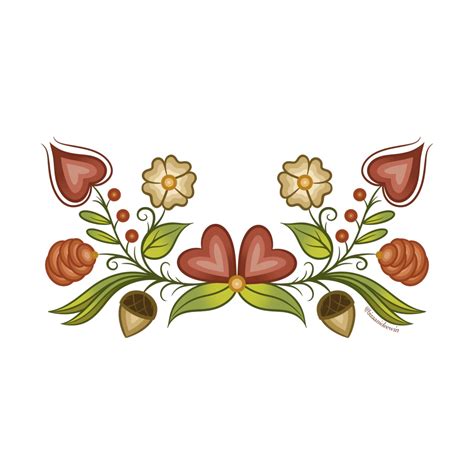 Autumn Ojibwe Floral | Folk art flowers, Floral art, Native american ...