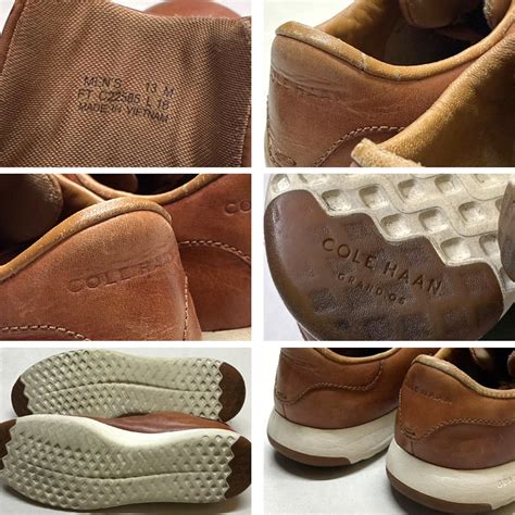 1点物 コールハーンCOLE HAAN革靴レザースニーカー茶シューズ古着メンズ31レディースOKアメカジ90sストリート/ブランド軽量ブラウン ...