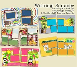Welcome Summer Set - 5 Double Page Layouts : *Artwork by TreasureBox ...