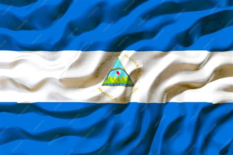 Premium Photo | National flag of nicaragua background with flag of ...