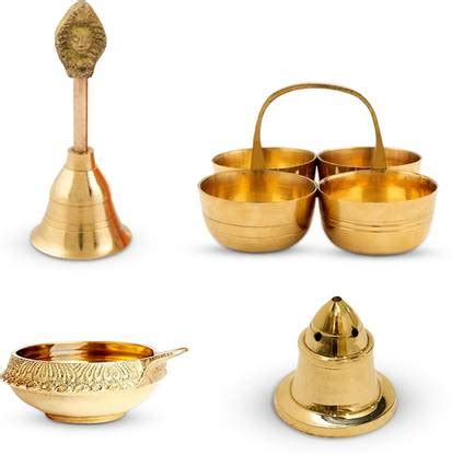Shubhkart Nitya Brass Pooja Thali Set for Navratri/Dasehra/Diwali/Durga ...