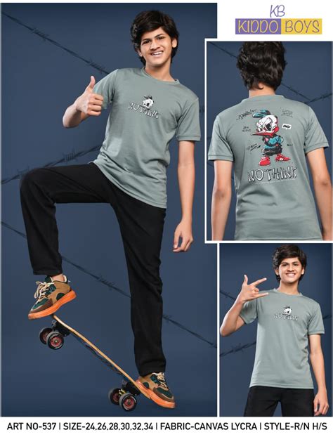 Art No 537 Kiddo Canvas Boys Tshirt Supplier India – Kavya Style Plus