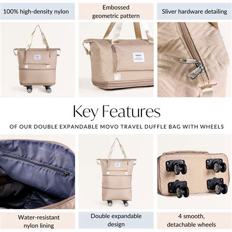 Double Expandable Movo Travel Duffle Bag With Wheels Online - Premium ...