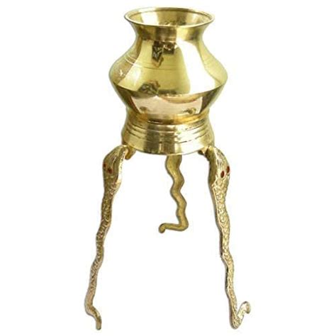 BUY N RELAX Big Size Brass Shivling Stand (7 Inch) Tripai Lota and ...