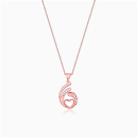 Rose Gold Tender Affection Pendant With Link Chain – GIVA