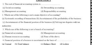 11th Standard Accountancy One marks Study Materials English medium