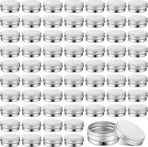 Hunky Dory 24pcs 10ml Aluminium Cosmetics Shan Container Jar for Creams ...