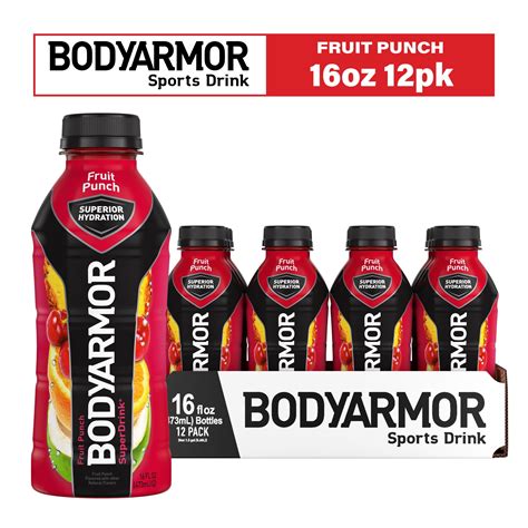 BODYARMOR Bulk Case Sports Drink, Fruit Punch, 16 Fl. Oz., 12 count ...