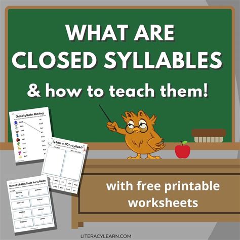 What Are Closed Syllables & How to Teach Them - Literacy Learn