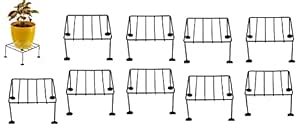 Appeasy Metal Square Flower Pot Stand Planter Plant Display Stand for ...