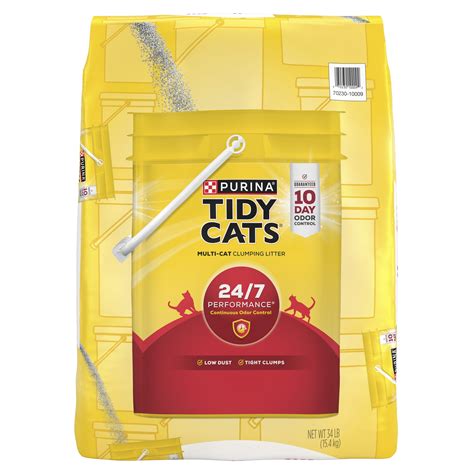 Purina Tidy Cats 24/7 Performance Clumping Cat Litter Pail, 34 Pound ...