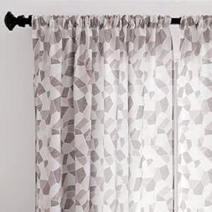 Buy Encasa XO Window Curtains 5 ft Set of 2, Semi-Sheer Polyester ...