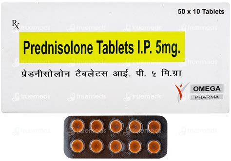 Prednisolone 5mg Tablet 10 - Uses, Side Effects, Dosage, Price | Truemeds