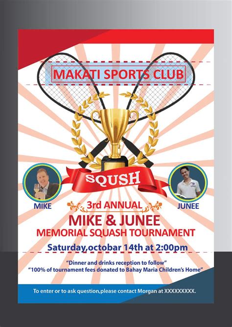 Entry #186 by sonchitaafruj for Flyer for a Squash Tournament | Freelancer