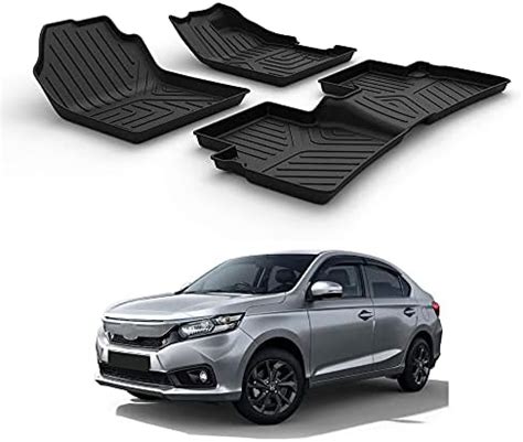 GFX Tpv Premium 3D Life Long Car Floor Mats Compatible with Honda Amaze ...