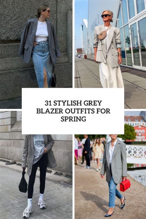 31 Stylish Grey Blazer Outfits For Spring - Styleoholic