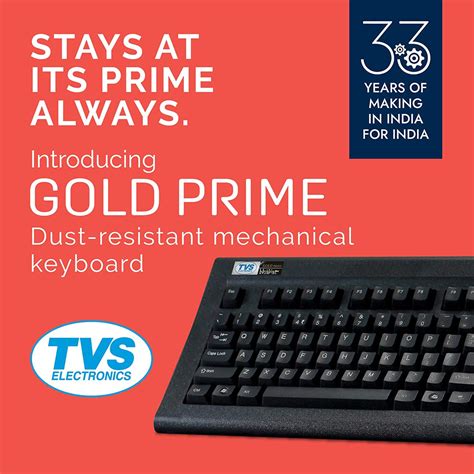 TVS ELECTRONICS Gold Prime USB-A Keyboard (Black)