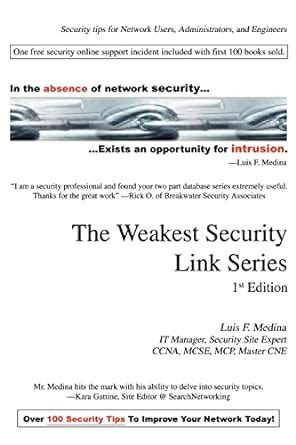 Buy The Weakest Security Link Series: 1st Edition Book Online at Low ...