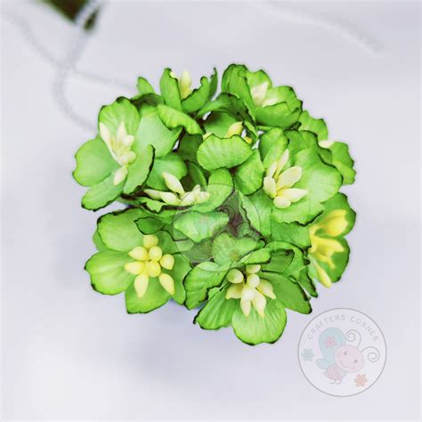 Cherry Blossoms - Bright Green – CRAFTERS CORNER