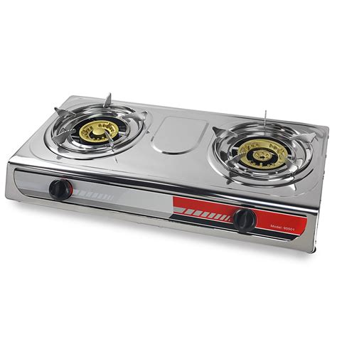 XtremepowerUS Portable Double Burner Stove - Propane Cooking Range with ...