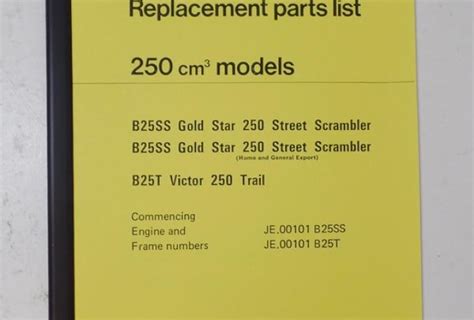 BSA B25 Parts Book 1971- Copy | BRITISH Only Austria Fahrzeughandel GmbH